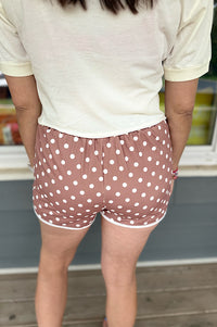 Zyla Brown Polka Dot Shorts