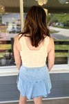 Miceala Textured Wide Strap Tank