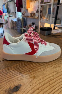 Andi Red and White Sneaker