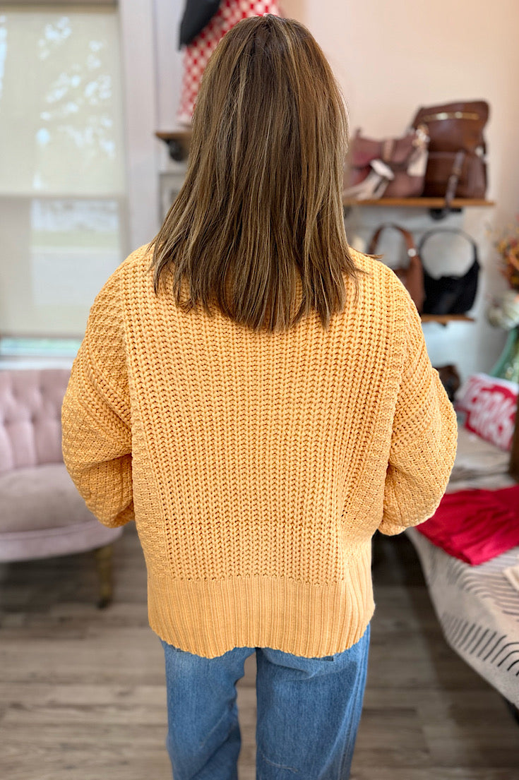 Ash Tangerine Button Up Sweater Cardigan