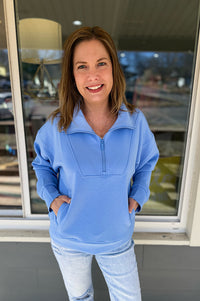 London Luxe Scuba Half Zip {2 colors}