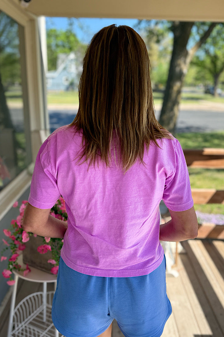 Chayse Boxy Modest Crop Washed Tee {2 colors}
