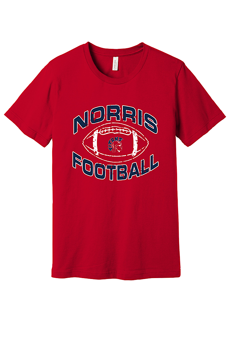 Norris Football Red Unisex Bella Tee