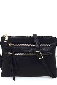 The Poppi Double Zipper Crossbody Clutch