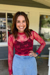 Kailee Mesh Lace High Neck Layering Top {2 Colors}