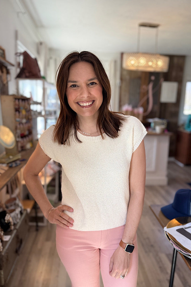 Emalee Back Tie Short Sleeve Sweater