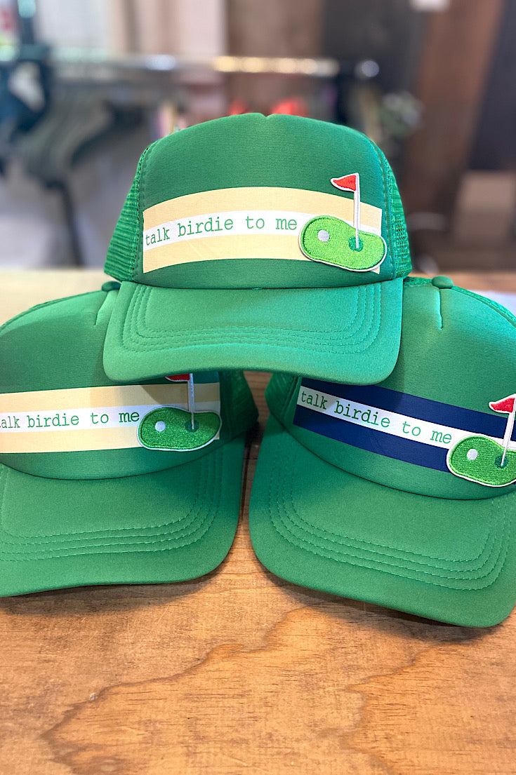 Talk Birdie to Me Golf Patch Trucker Hat {2 colors}