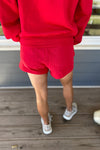 Ramsey Red Fleece Shorts