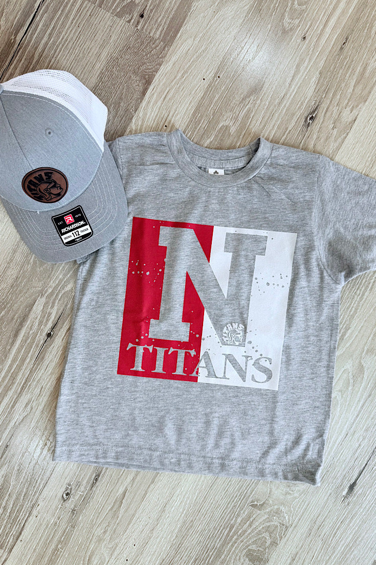 Youth Big N Titans Gray Tee