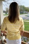 Addie Lightweight Striped Spring Sweater-Yellow