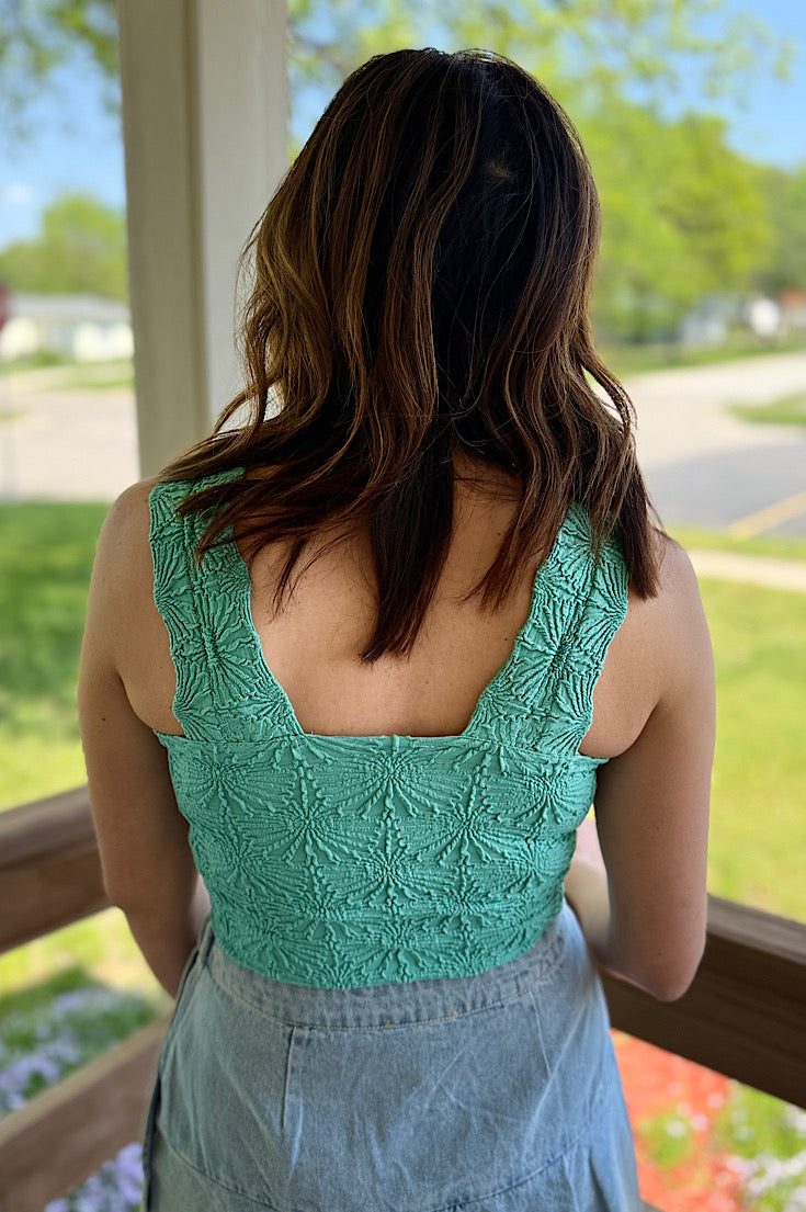Miceala Textured Wide Strap Tank