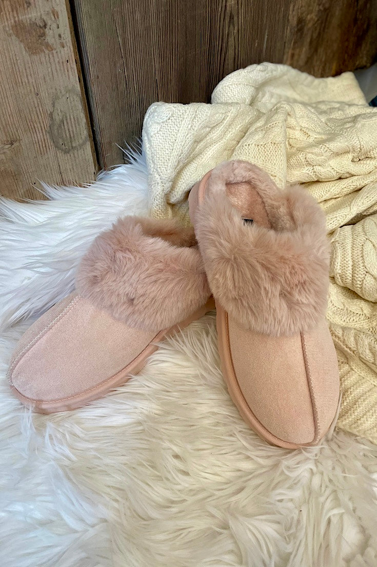 Posey Cozy Fur Lined Slip On  Clog Slippers