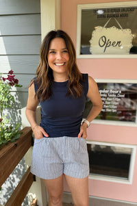 Colbey Stripe Tailored Shorts {2 colors}