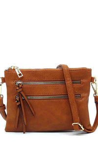 The Poppi Double Zipper Crossbody Clutch