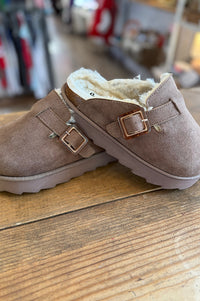 Oakley Dark Taupe Fur Lined Clog