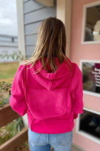 Arlyn Fuchsia Fleece Hoodie