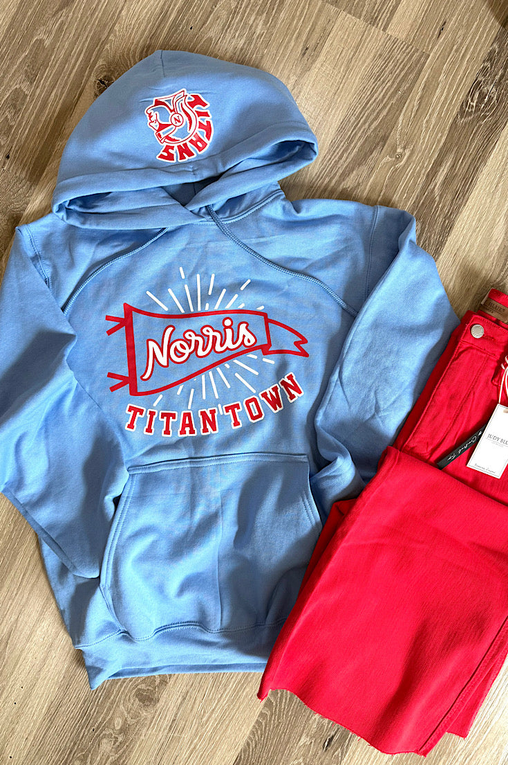Titan Town Columbia Blue Norris Hoodie