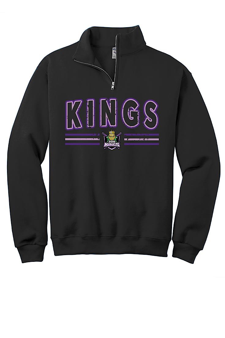 308 Kings Retro Arch 1/4 zip-Black or Ash