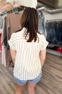 Lakely Stripe Short Sleeve Button Up
