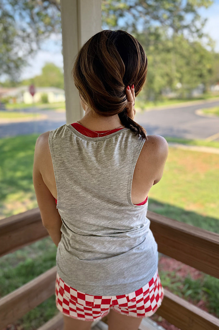 Retro Corn Guy Game Day Muscle Tank