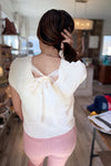 Emalee Back Tie Short Sleeve Sweater