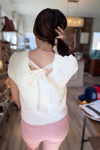 Emalee Back Tie Short Sleeve Sweater