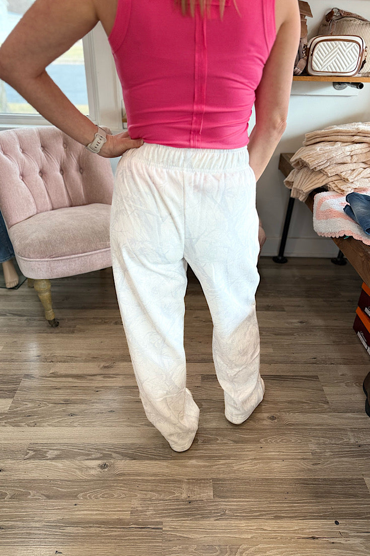 Koah White Camo Fleece Pants