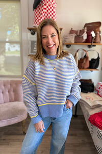Cleo Super Soft Stripe Sweater {2 colors}