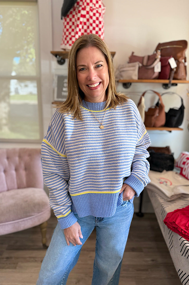 Cleo Super Soft Stripe Sweater {2 colors}