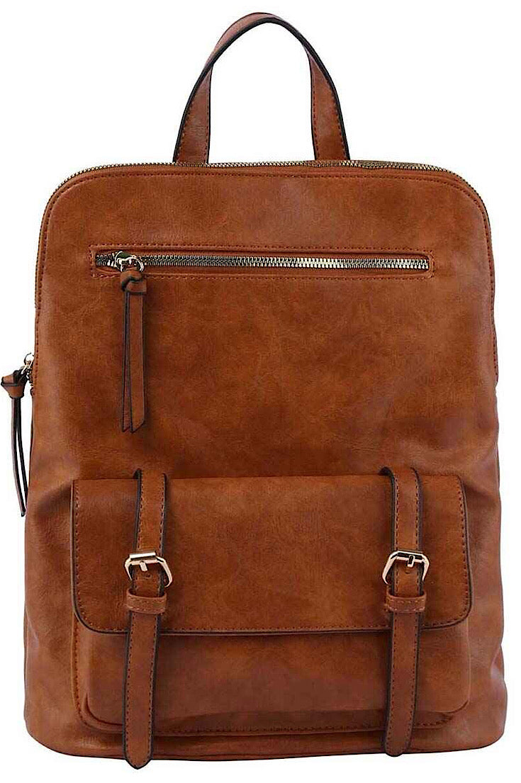 The Kacelyn Buckle Flap Backpack {3 Colors}