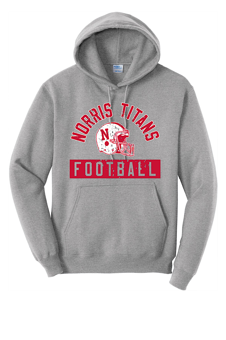 Norris Titans Football Athletic Heather Unisex Port & Co Hoodie