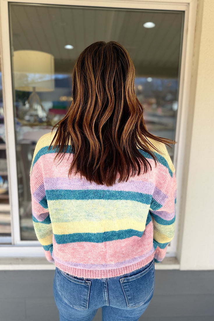 Kirsten Spring Stripes Cardigan
