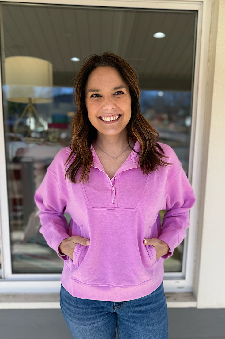 London Luxe Scuba Half Zip {2 colors}