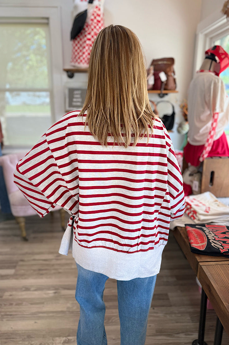 Casey Striped Long Sleeve Mock Neck {2 Colors}