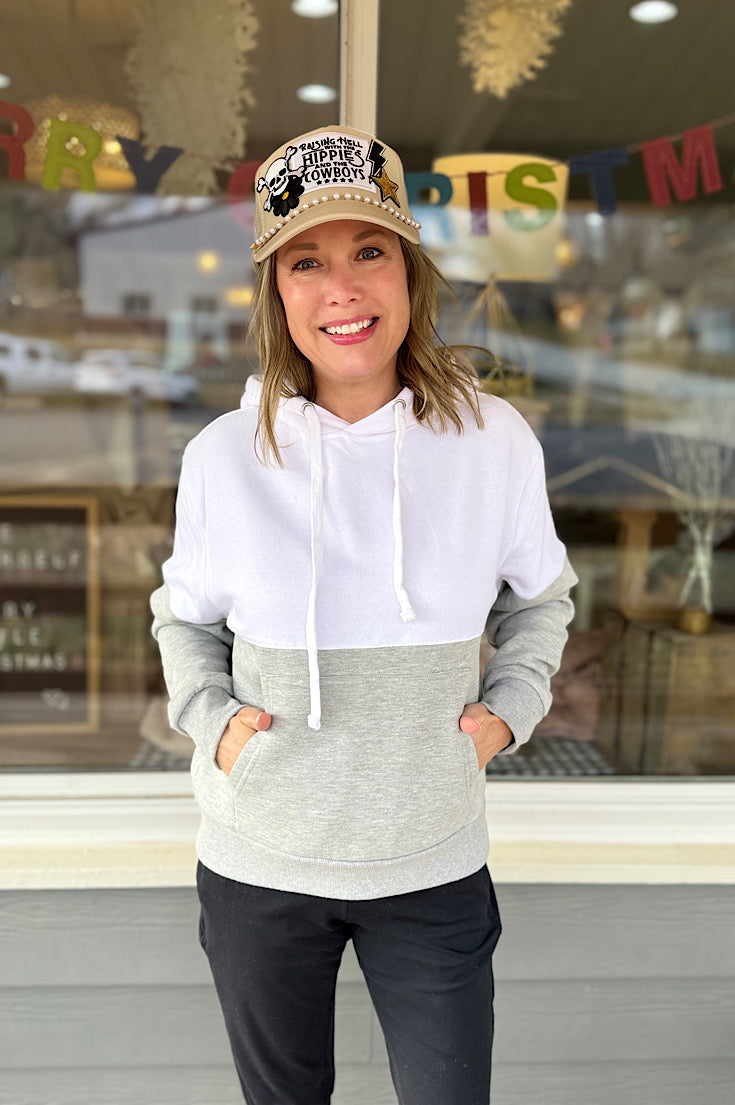 Dash Color Block Fleece Hoodie {2 colors}