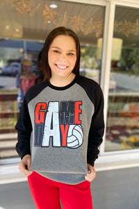 Game Day Volleyball Raglan Sweatshirt