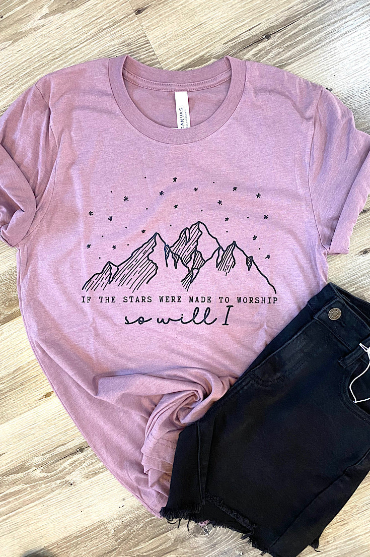 If the Stars Were Made to Worship Lilac Bella Tee