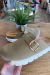 Senna Taupe Platform Clogs