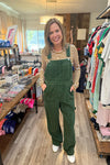 Ashwin Olive Corded Overalls