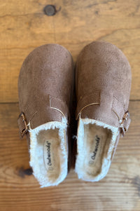 Oakley Dark Taupe Fur Lined Clog