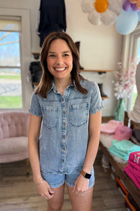 Laine Chambray Button Up Shirt