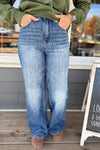 Chandler Wide Leg Curved Seam Denim