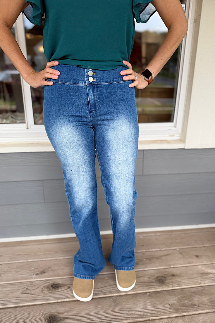 Bradley Medium Wash Flare Denim