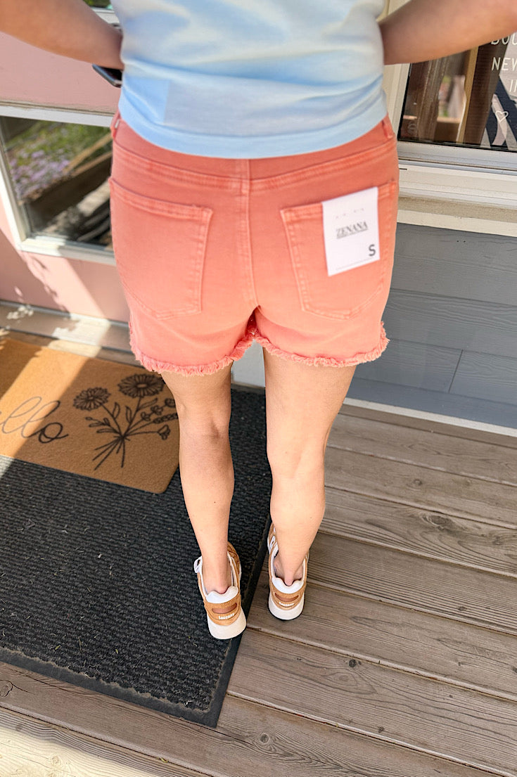 Asher Raw Hem Denim Shorts {2 Colors}