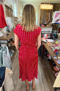 Harlow Red Dot Dress