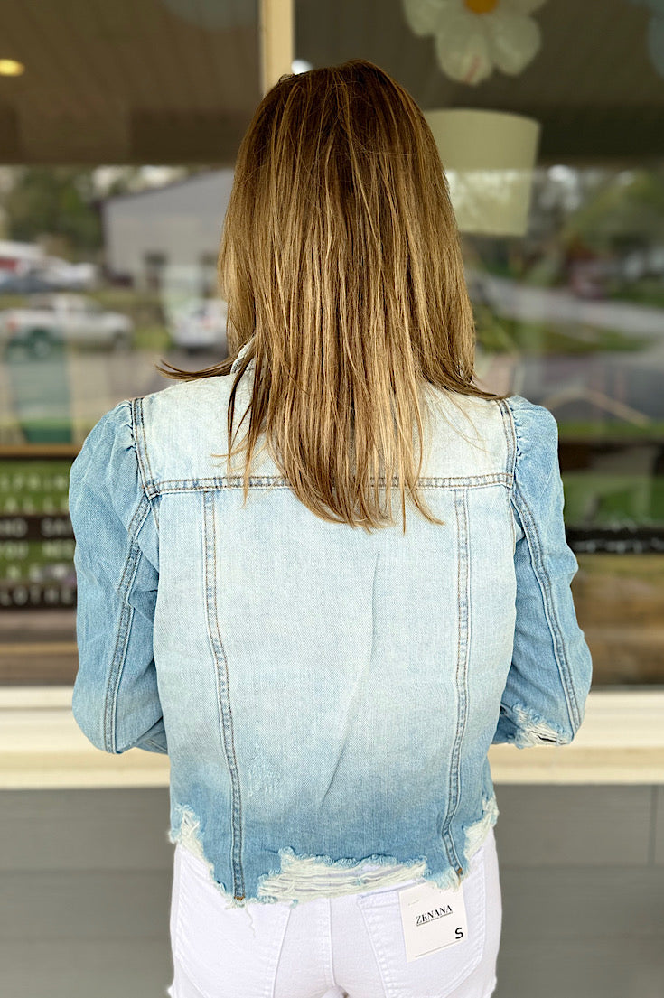 Posie KanCan Puff Sleeve Denim Jacket