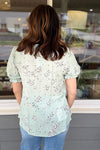 Felicity Sage Floral Print Blouse