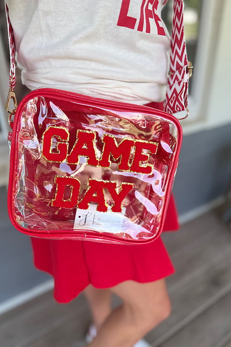 Red Game Day Clear Bag
