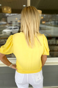 Londyn Sunny Yellow Short Sleeve Top