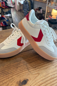 Andi Red and White Sneaker